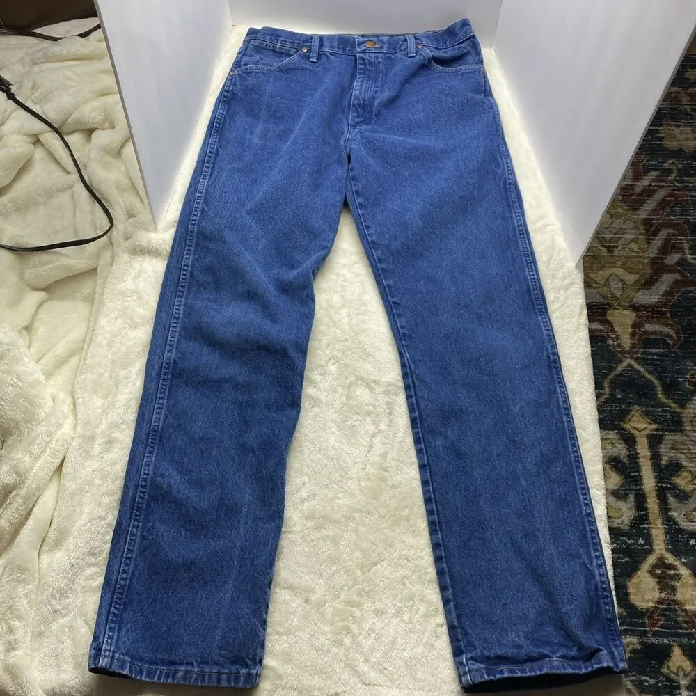 Y2K Era Wrangler 13MWZPW Jeans Mens 38x36 Straight Fit Made USA Classic Western